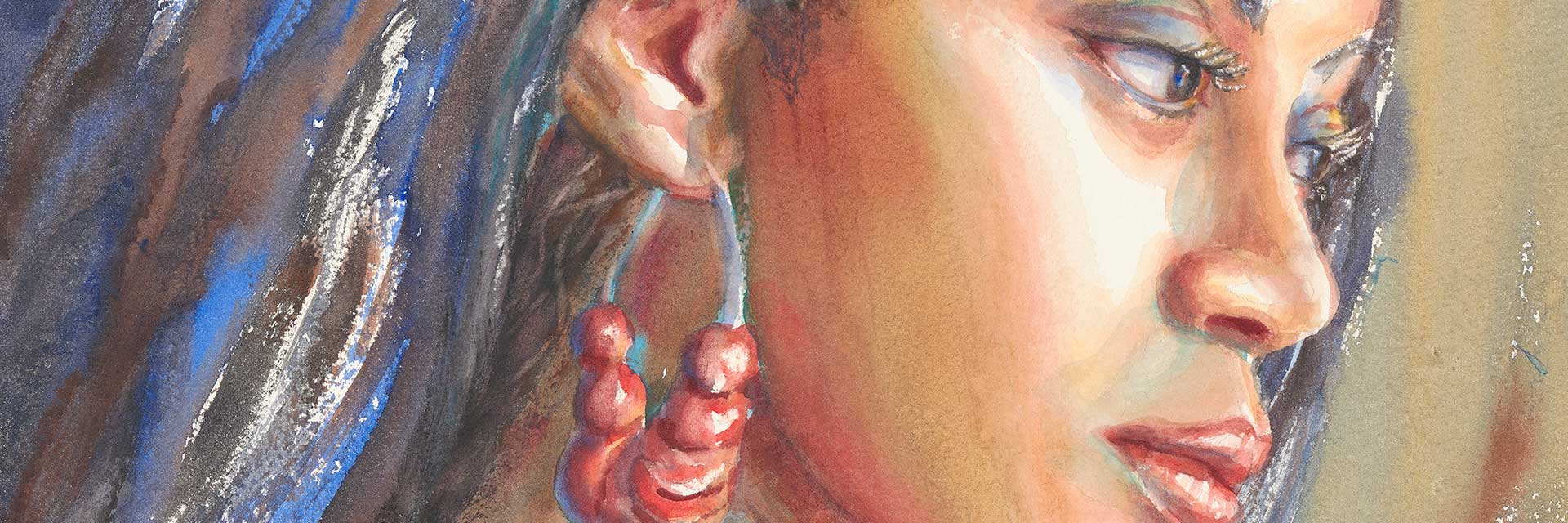 Detail of Justice painting, click to see painting Justice - part of the Courage Ablaze collection