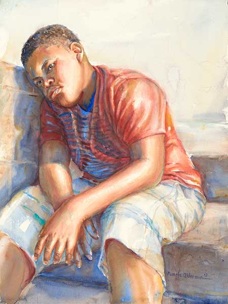 Forbearance - part of the Courage Ablaze watercolor painting series