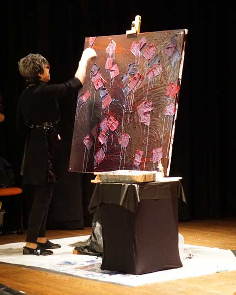 Pamela painting live at event