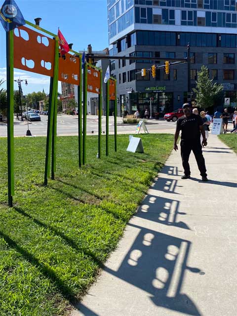 Marching Behind Heroes by Ron Leigh - Part of the Voices Project at ArtPrize 2021
