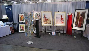 Woman in Red at the 2011 Women's Expo
